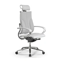 Кресло для руководителя Yoga 2DM B2-10K черный (бежевая строчка)