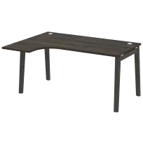 Onix Wood Стол эргономичный левый OW.SA-4 (L) Белый бриллиант/Дуб светлый/Белый металл 1580*1180*750 (800/460)