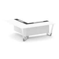 Проходной угловой модуль левый Steel Meet MM-PR.B.SPPOU-20(L) / Тиквуд Светлый – Графит Глянец – Нержавеющая Сталь – Хром / 2000×2000×750
