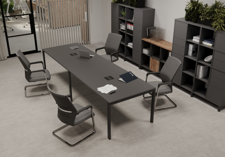 Столы для переговоров Style Project цвет Антрацит / Металл Антрацит