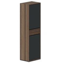 Шкаф для документов с глянцевой дверью Quartz / QZ.0302.WА.GF / 620×450×2060 / Цвет: Американский орех / Графит