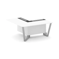 Проходной угловой модуль левый Steel Meet KM-PR.B.SPPOU-16(L) / Тиквуд Светлый – Графит Глянец – Металл Серый / 1600×1600×750