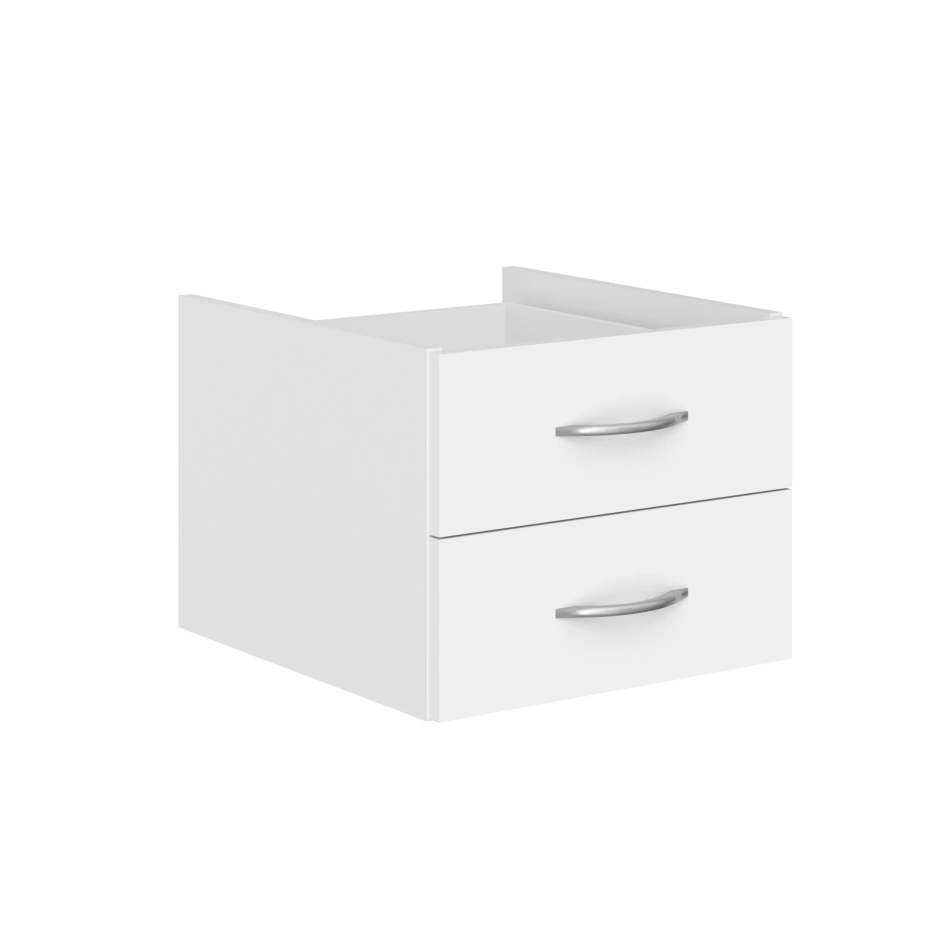 Тумба для документов подвесная с двумя ящиками Simple SC-2V.1 Белый 403×446×323