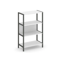 Односекционный стеллаж трехъярусный Shelf System SN.STM-311 Тиквуд Светлый/Металл Антрацит 810×400×1246
