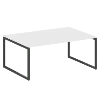 Metal System Quattro Перег. стол (1 столешница) на О-образном м/к 40БО.ПРГ-1.5 Акация/Антрацит металл 1800*1235*750
