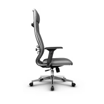 Кресло для руководителя Метта L 1m 44M/4D_17834_Кожа перфорированная NewLeather – Темно-бордовый