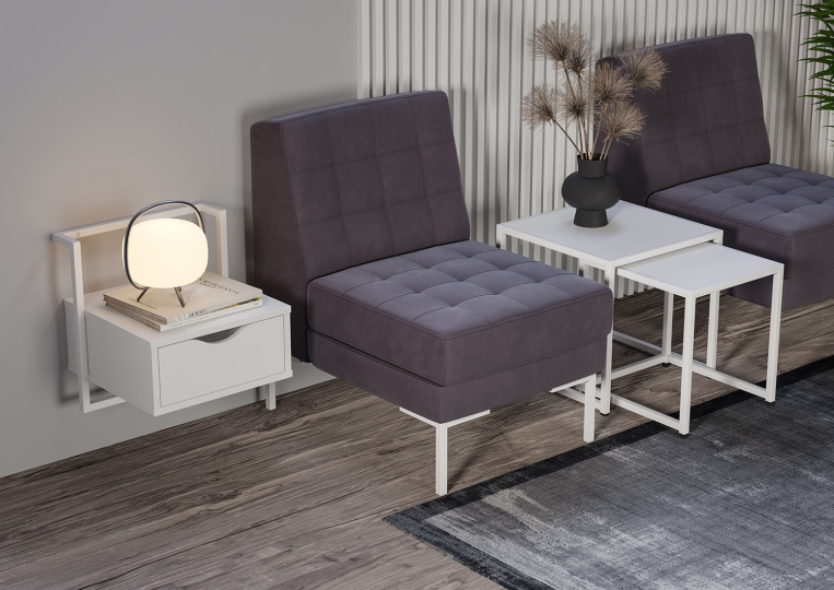 Мебель для персонала Loft цвет Белый Металл