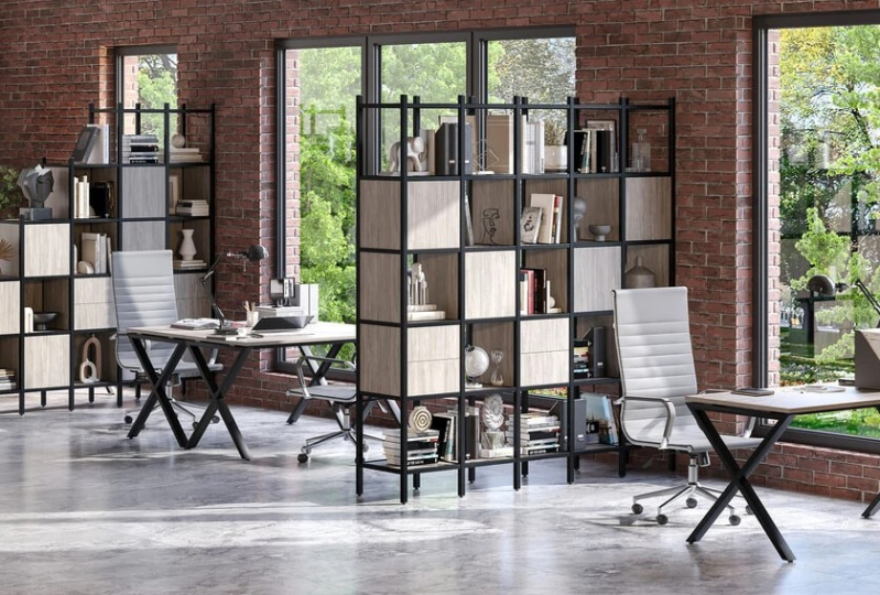 Мебель для персонала Loft цвет Чёрный Металл