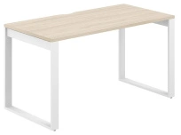 Стол офисный с вырезом Allegro / 1200×800×750 / Профиль О-образный: 70×20 / Металлокаркас: Белый / Столешница: Белый / AG.107.WH.V.72.WH