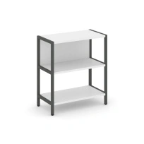 Односекционный стеллаж двухярусный Shelf System SN.STM-211 Тиквуд Светлый/Металл Антрацит 810×400×879