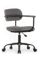 Кресло Kolin W-231 Чёрный каркас/Голубая ткань 600×600×750-830