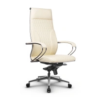 Кресло для руководителя Метта L 1c 44B/K_17839 Кожа перфорированная NewLeather – Черный