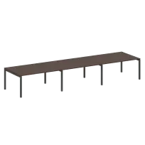 Metal System Quattro Перег. стол (3 столешницы) на П-оразном м/к 50БП.ПРГ-3.4 Акация/Антрацит металл 4800*1235*750