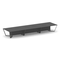 Стол для переговоров прямоугольный Steel Meet KD-PR.B.SP-18 / Тиквуд Светлый – Металл Антрацит / 6000×1600×750