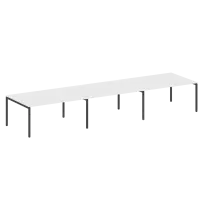 Metal System Quattro Перег. стол (3 столешницы) на П-оразном м/к 40БП.ПРГ-3.4 Акация/Антрацит металл 4800*1235*750