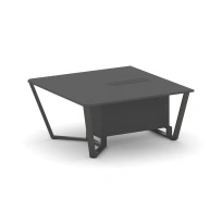 Сектор переговорного стола начальный Steel Meet L=1600 KD-PR.B.SPNW-16 / Тиквуд Светлый – Металл Антрацит / 1600×1600×750