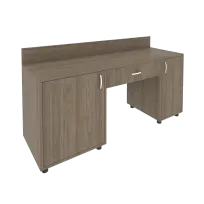 Light Стол с 2-мя тумбами и бортиком С-СТ-170 (L) Клён 1700x550x750