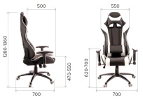 Геймерское кресло Everprof Lotus S6 Экокожа Белый