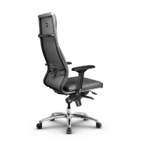 Кресло для руководителя Метта L 1m 44M/4D_17838_Кожа перфорированная NewLeather – Темно-бордовый