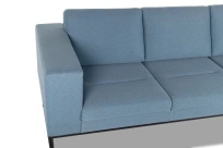 Диван офисный трехместный i-Rest Euroforma / Рогожка Bahama Plus / Голубой / 1978×800×750