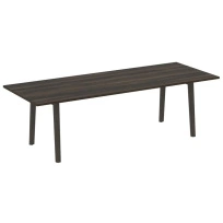 Onix Wood Direct Стол переговорный OW.PRG-25 Белый бриллиант/Дуб светлый/Белый металл 2580×980×750