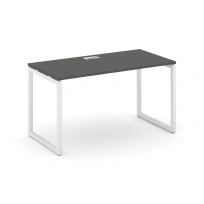 Стол офисный Style Project SN-4O.SP-003 / Дуб Табак – Металл Белый / 1380×600×750
