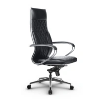 Кресло для руководителя Метта L 1c 44M/K_17839 Кожа перфорированная NewLeather – Черный