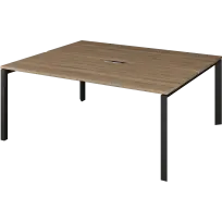Бенч двойной на 2 рабочих места на металлокаркасе Аргентум-МП НТМП.П.Б2-180 Лиственница/Антрацит