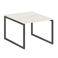 Metal System Quattro Перег. стол (1 столешница) на О-образном м/к 40БО.ПРГ-1.1 Акация/Антрацит металл 1000*1235*750