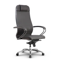 Кресло для руководителя Метта L 1m 38K2/K_17838_Кожа перфорированная NewLeather – Черный