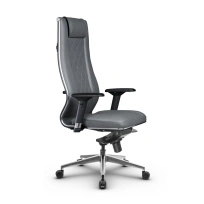 Кресло для руководителя Метта L 1m 50M/4D_17839_Кожа перфорированная NewLeather - Черный_Кожа перфорированная NewLeather - Черный