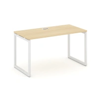 Стол офисный Style Project SN-4O.SP-003 / Дуб Табак – Металл Белый / 1380×600×750