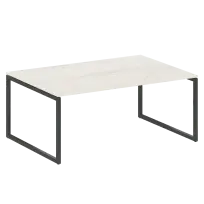 Metal System Quattro Перег. стол (1 столешница) на О-образном м/к 40БО.ПРГ-1.5 Акация/Антрацит металл 1800*1235*750