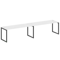 Metal System Quattro Р. ст. на 2 раб. места на О-образном м/к 40БО.СМ-2.5 Акация/Антрацит металл 3600*720*750