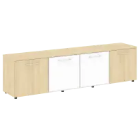 Тумба модульная LT.TS-4.5 white Yalta / Дуб Мали – Стекло White 2188×450×580
