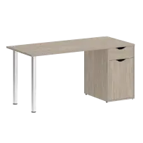 Home Office Стол офисный VR.SP-3-158.1 Серый/Хром опоры 1580×720×750