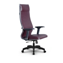 Кресло для руководителя Метта L 1m 42/4D_17831_Кожа перфорированная NewLeather – Темно-коричневый