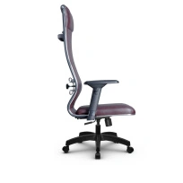 Кресло для руководителя Метта L 1m 42/4D_17831_Кожа перфорированная NewLeather – Темно-коричневый
