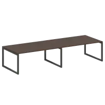 Metal System Quattro Перег. стол (2 столешницы) на О-образном м/к 50БО.ПРГ-2.5 Акация/Антрацит металл 3600*1235*750