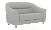 Двухместный диван Райт Euroforma / Экокожа Euroline / Серый 985 / 1450×850×900