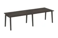 Onix Wood Стол переговорный (2 столешницы) OW.PRG-2.3 Белый бриллиант/Дуб светлый/Белый металл 2760×980×750