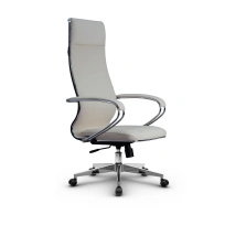 Кресло для руководителя Метта L 1m 42/K_17834_Кожа перфорированная NewLeather – Черный