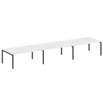 Metal System Quattro Перег. стол (3 столешницы) на П-оразном м/к 50БП.ПРГ-3.5 Акация/Антрацит металл 5400*1235*750
