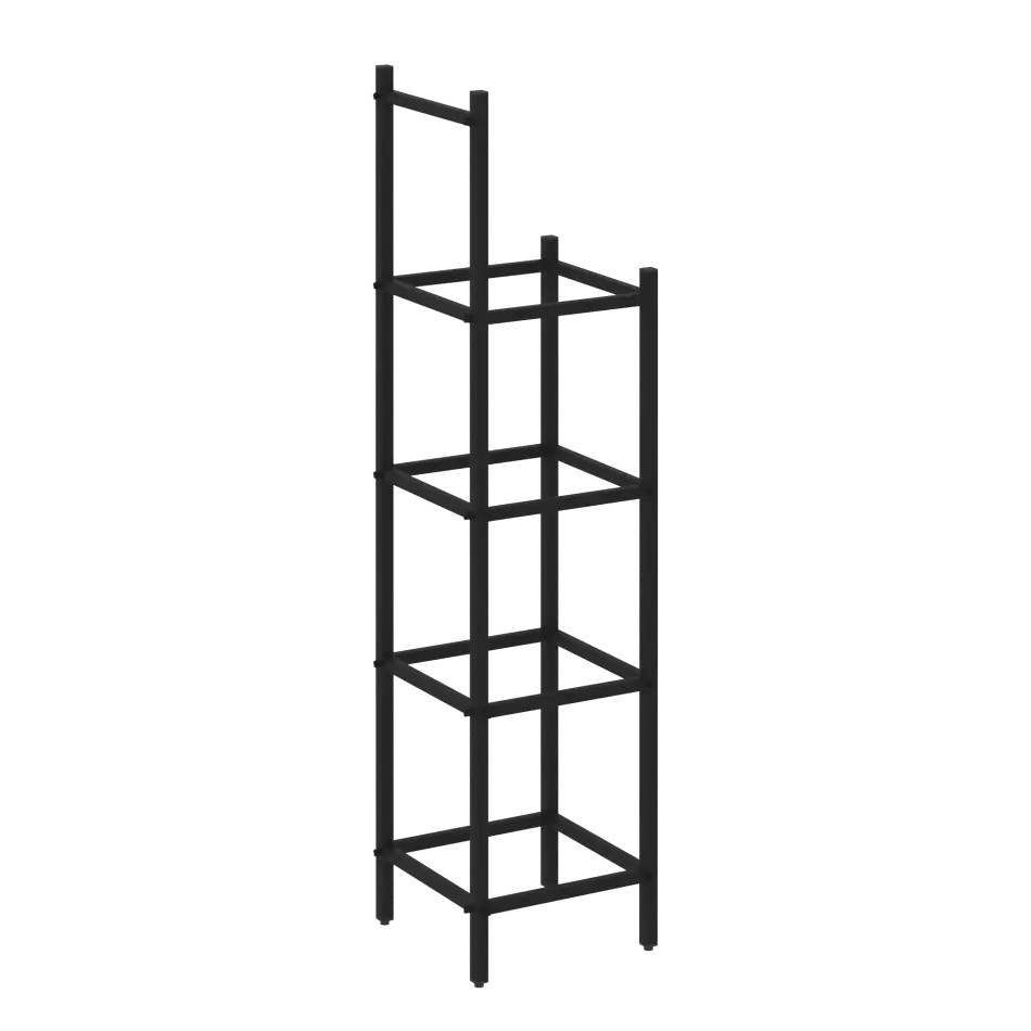 Loft Угловой проходной переходной модуль VR.L-SL.UPK-4.3.2 Чёрный металл 446×446×1869