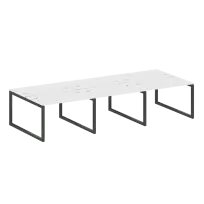 Metal System Quattro Р. ст. на 6 раб. места на О-образном м/к 50БО.СМ-6.2 Акация/Антрацит металл 3600*1475*750