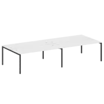 Metal System Quattro Р. ст. на 4 раб. места на П-образном м/к 40БП.СМ-4.5 Акация/Антрацит металл 3600*1475*750