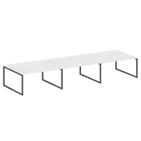 Metal System Quattro Р. ст. на 6 раб. места на О-образном м/к 40БО.СМ-6.4 Акация/Антрацит металл 4800*1475*750