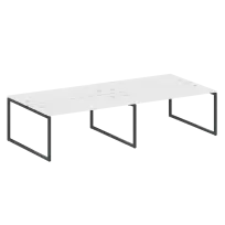 Metal System Quattro Р. ст. на 4 раб. места на О-образном м/к 40БО.СМ-4.4 Акация/Антрацит металл 3200*1475*750