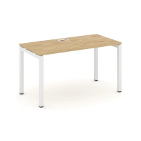 Стол офисный Style Project SN-5P.SP-014 / Дуб Табак – Металл Белый / 1580×700×750
