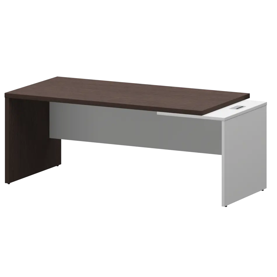 Стол руководителя правый Кортез KZ-20R Дуб венге/Белый